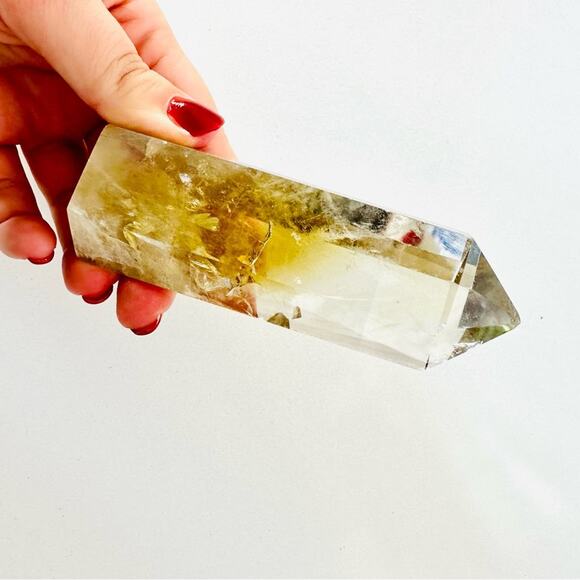 Citrine Polished Genuine 4.5” Crystal Point Boho Gypsy Meditation Yoga Gemstone - Picture 6 of 11